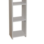 Barzine melamine bookcase in white shade 27.6x19.5x150cm - Image 5