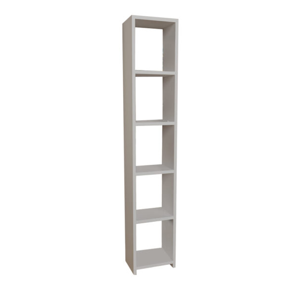 Barzine melamine bookcase in white shade 27.6x19.5x150cm