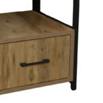 Stani bedside table black metal and melamine in a natural shade 45x45x57cm - Слика 5