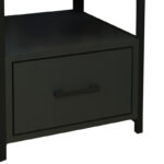 Stani bedside table black metal and melamine in anthracite shade 45x45x57cm - Слика 5