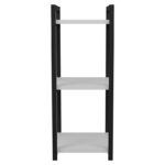 Floor shelf Harvey black metal and white melamine 33x28x70cm - Слика 3
