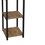 Floor shelf Harvey black metal and melamine in a natural shade 33x28x100cm - Слика 5