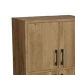 Jenny melamine cabinet in natural shade and black metal leg 60x35x90cm - Image 4