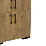 Jenny melamine cabinet in natural shade and black metal leg 60x35x90cm - Image 5