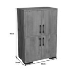 Jenny melamine cabinet in natural shade and black metal leg 60x35x90cm - Image 6
