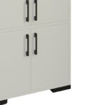 Jenny melamine cabinet in white shade and black metal leg 60x35x90cm - Image 5