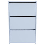 Karol melamine shoe box in white shade 70x24x113cm - Image 3