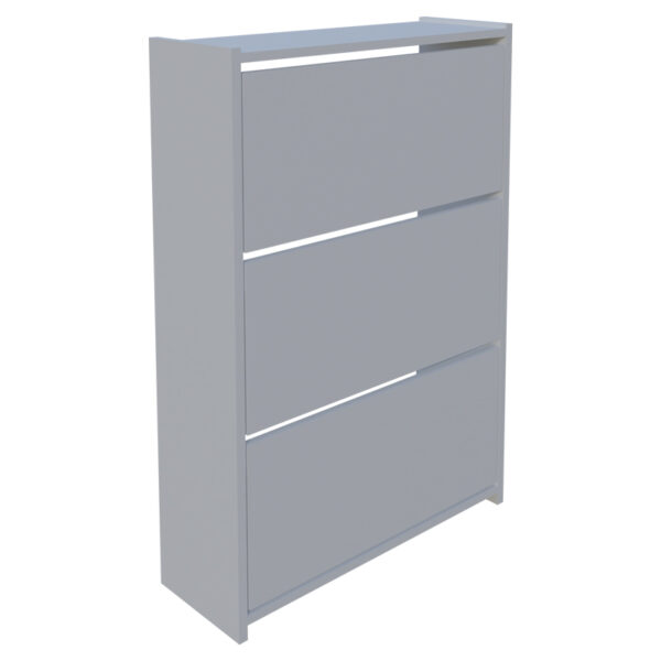 Karol melamine shoe box in white shade 70x24x113cm