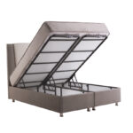 Double bed Tamon with storage space beige-ecru 160x200cm - Слика 2