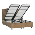 Lanse double bed with storage space beige 160x200cm - Слика 4