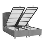 Double bed Lanse with storage space anthracite 160x200cm - Слика 2