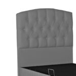 Bed Lanse with storage store velvet dark grey 120x200cm - Image 3