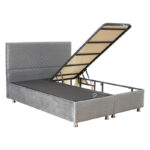 Double bed Rizko with storage store grey 160x200cm - Слика 3