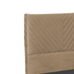 Rizko single bed velvet with storage space beige 120x200cm - Слика 4