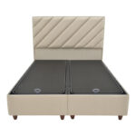 Tito double bed with storage space fabric in cream shade 160x200cm - Слика 3