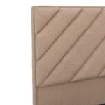 Tito double bed with storage space bouclé fabric in light brown shade 160x200cm - Image 5