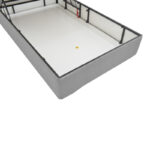 Tito single bed with storage bouclé fabric in light gray shade 120x200cm - Image 5