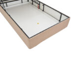 Tito single bed with storage space bouclé fabric in light brown shade 120x200cm - Image 5