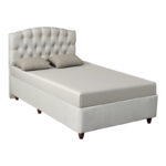 Единечен кревет Lanse I во крем нијанса 120x200 см