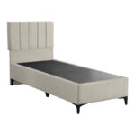 Moega fabric bed in cream shade 90x200cm - Image 3