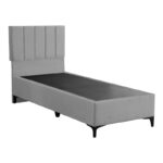 Moega fabric bed in light grey shade 90x200cm - Image 3