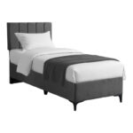 Кревет од ткаенина Moega во антрацит нијанса 90x200 см