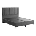 Moega fabric bed in anthracite shade 160x200cm - Слика 3