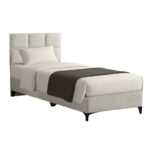 Кревет од ткаенина Мелеи во крем нијанса 90x200 см