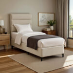 Limit fabric bed in cream shade 90x200cm - Слика 2