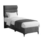 Limit fabric bed in anthracite shade 90x200cm