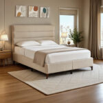 Limit fabric bed in cream shade 160x200cm - Слика 2