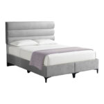 Limit fabric bed in grey shade 160x200cm