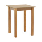 Table Zolenio solid beech wood with mdf top polish walnut 60x60x76cm