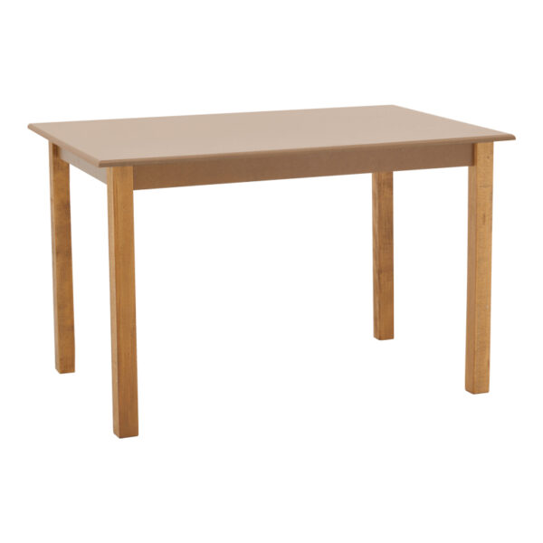 Table Zolenio solid beech wood with mdf top polish walnut 120x80x76cm