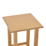 Side table Bajok solid beech wood with mdf top polish walnut 35x35x62cm - Слика 4