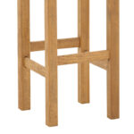 Side table Bajok solid beech wood with mdf top polish walnut 35x35x62cm - Слика 5