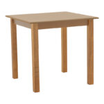 Table Zolenio solid beech wood with mdf top polish walnut 80x80x76cm