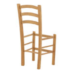 Coffee shop chair Paros solid beech wood polish walnut 41x42x92cm - Слика 2
