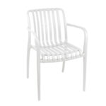 Фотелја Zoi pp во бела нијанса 58.5x54x80 см