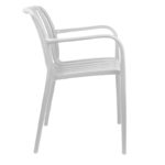 Armchair Zoi pp in white shade 58.5x54x80cm - Image 3
