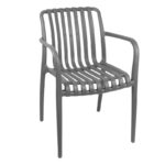 Armchair Zoi pp in anthracite shade 58.5x54x80cm