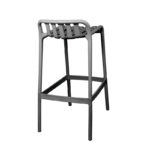 Zoi pp bar stool in anthracite shade 36x56x87cm - Image 2