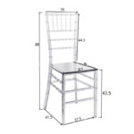 Tiffany chair transparent pc 38.5x46x88cm - Слика 5