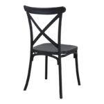 Stackable rossie pp chair in black shade 38x46.5x82cm - Image 2