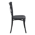 Stackable rossie pp chair in black shade 38x46.5x82cm - Image 3
