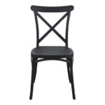 Stackable rossie pp chair in black shade 38x46.5x82cm - Image 4
