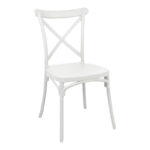 Stackable Crossie pp chair in white shade 38x46.5x82cm
