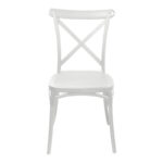 Stackable Crossie pp chair in white shade 38x46.5x82cm - Слика 4