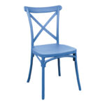 Crossie pp chair in blue shade 38x46.5x82cm