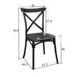 Crossie pp chair in blue shade 38x46.5x82cm - Image 5